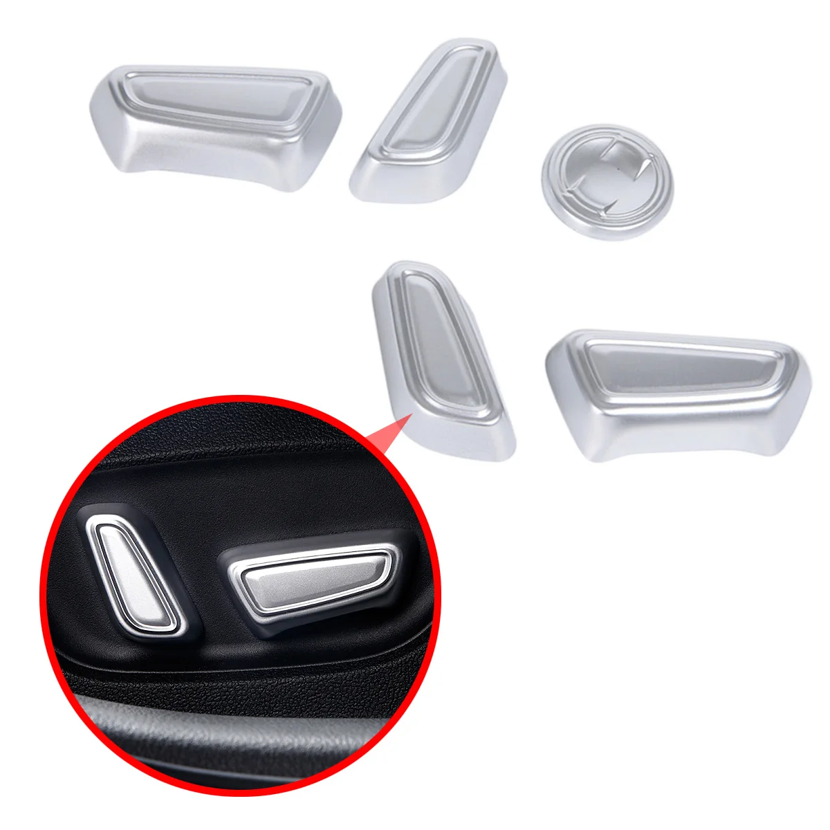 

Chrome Car Front Seat Adjust Button Cover Sticker Trim Molding Fit For Toyota Camry 2018 2019