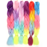 clong jumbo braids 24 inch color braiding ombre synthetic hair extensions braid hair for 100 colors heat resistant fiber
