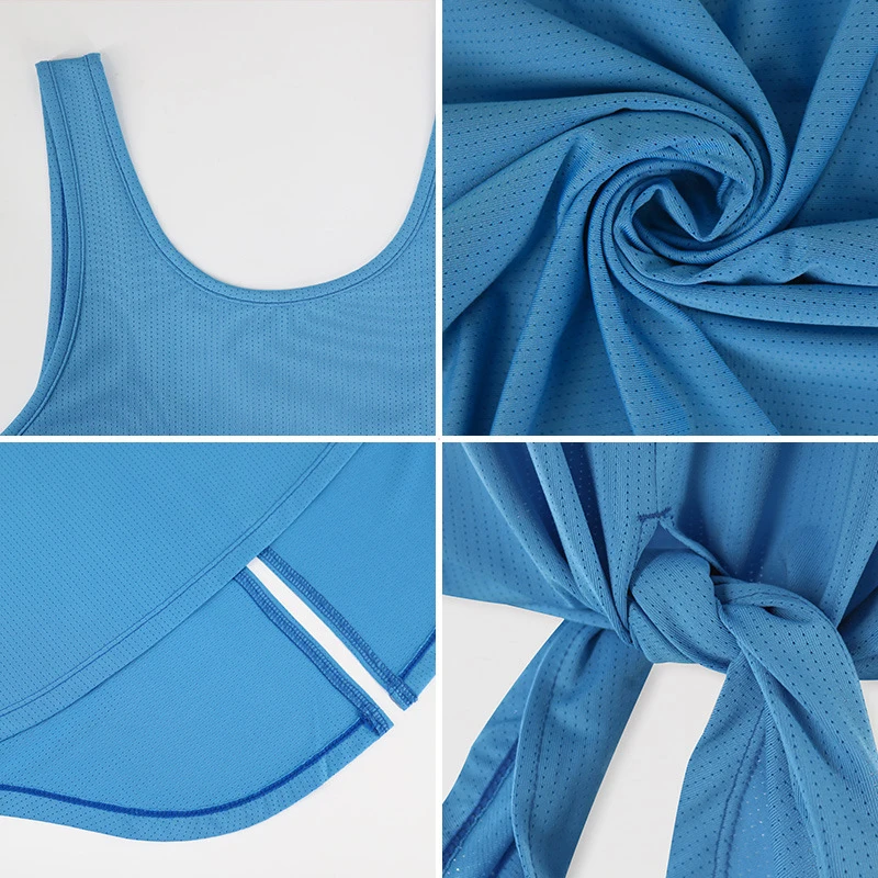 Женский спортивный жилет свободная дышащая быстросохнущая футболка оранжевого