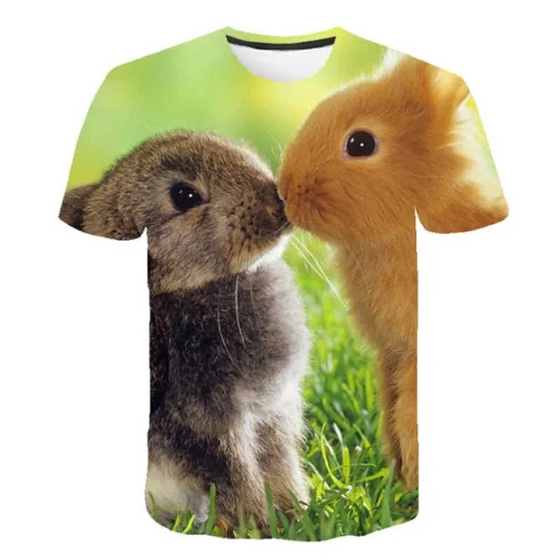 

Children T-Shirts Girls Clothes Oversized T-Shirt Boys Anime T Shirt Kids Black For 2021 Rabbit Casual Tops Camisetas De Mujer