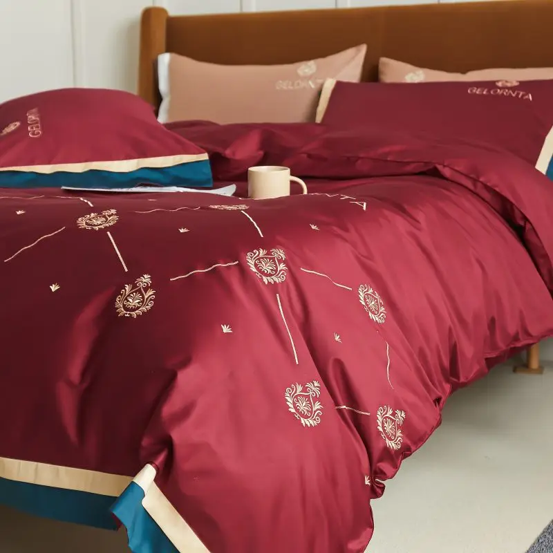 Комплект постельного белья из 4 предметов постельное белье египетского хлопка