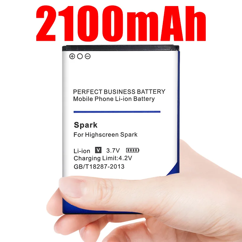 1 шт. Аккумулятор 2100 мАч для Highscreen SPARK аккумулятор телефона|Аккумуляторы