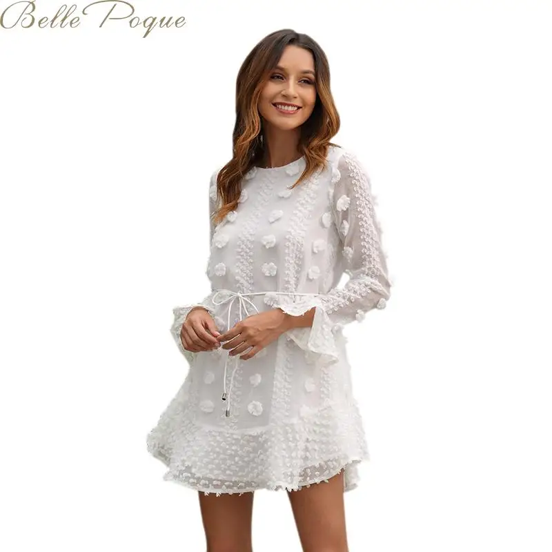 Belle Poque сексуальное кружевное Бандажное платье женское с открытой спиной и
