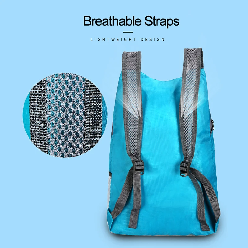 Легкий складной рюкзак 20 л ультралегкий спортивный для активного отдыха сумки