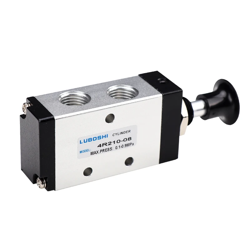 

1 PC 3R210-08/4R210-08/MV322PB/3L110-06Pneumatic hand valve 5 Port 2 Pos Hand Lever Operated Control