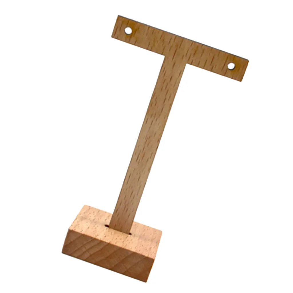 

Wood Earring Display Stand Jewelry Holder T Bar Stand Organizer Rack