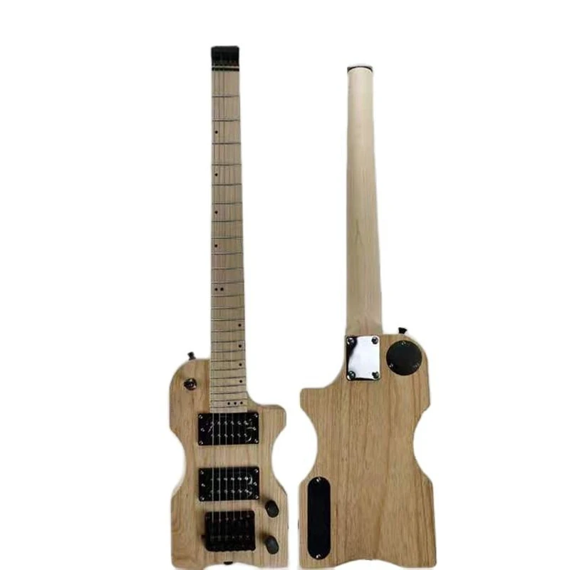 Мини-гитара электрическая гитара без головы 30 дюймов натуральная 6-струнная 24
