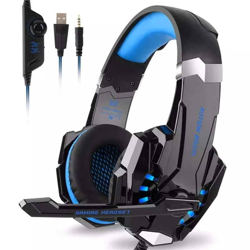 

3.5mm Stereo Gaming Headset Noise Cancelling Gaming Headphone with Led Light In-line Control Microphone for PC Computer Game