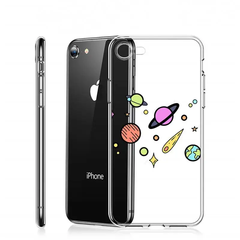 

Cute flower creative cartoon Phone Case Transparent for Clear iPhone 11 12 8 7 6 6S Plus X 5S SE 2020 XR mini pro XS MAX