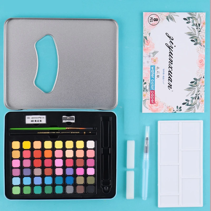 Набор для рисования акварельными красками 48 цветов твердый пигмент товары