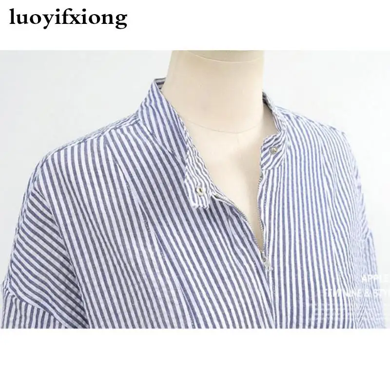 

Loose Striped Blouse Women Shirts Long Sleeve O-neck Vogue Korean Womens Tops and Blouses Plus Size Casual Kimono Camisas Mujer