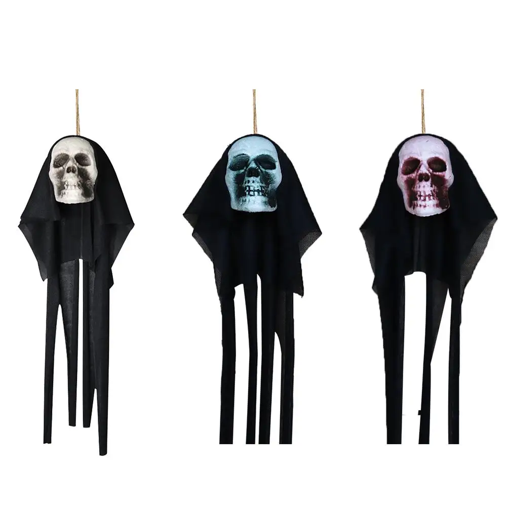 

Halloween Skull Hanging Ghost Halloween Decoration Horror Props Creepy Skeleton Hanging Grim Reaper Home Door Bar Decor