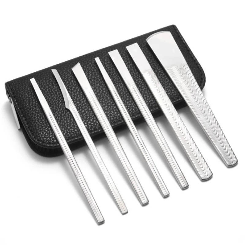 

7pcs/Set Leather Cutting Tool Pedicure Knife Set Stainless Steel Pedicure Knife Tool