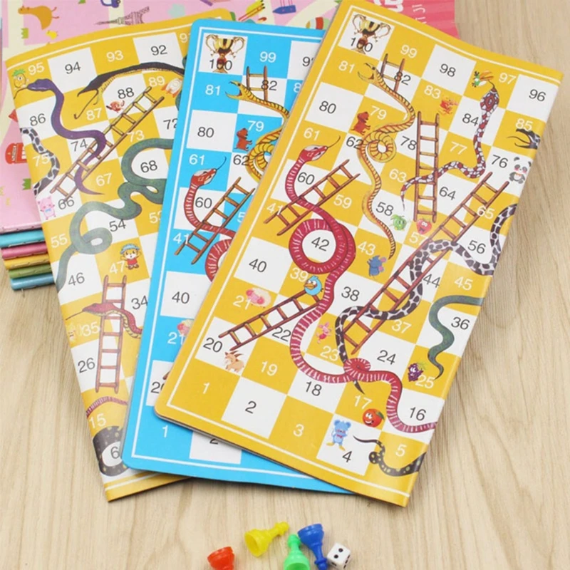 

5set Board Game Snake Ladder Flight Chess Family Party Games Snakes Ladders Toy M68D