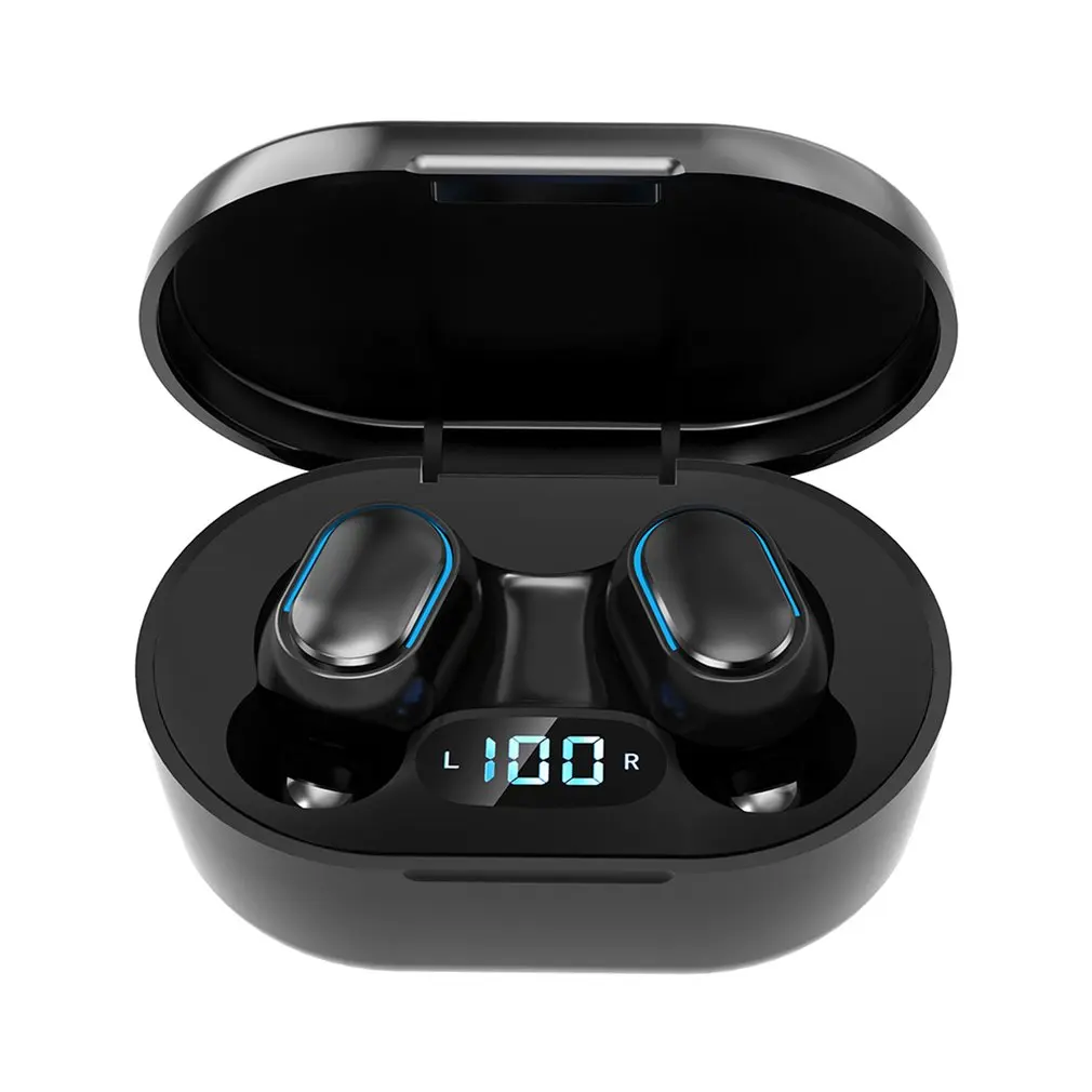 

Wireless Earphone Bluetooth-compatible Headphones 5.0 Voice Control Earbuds Stereo Waterproof Headsets Display Charging Case