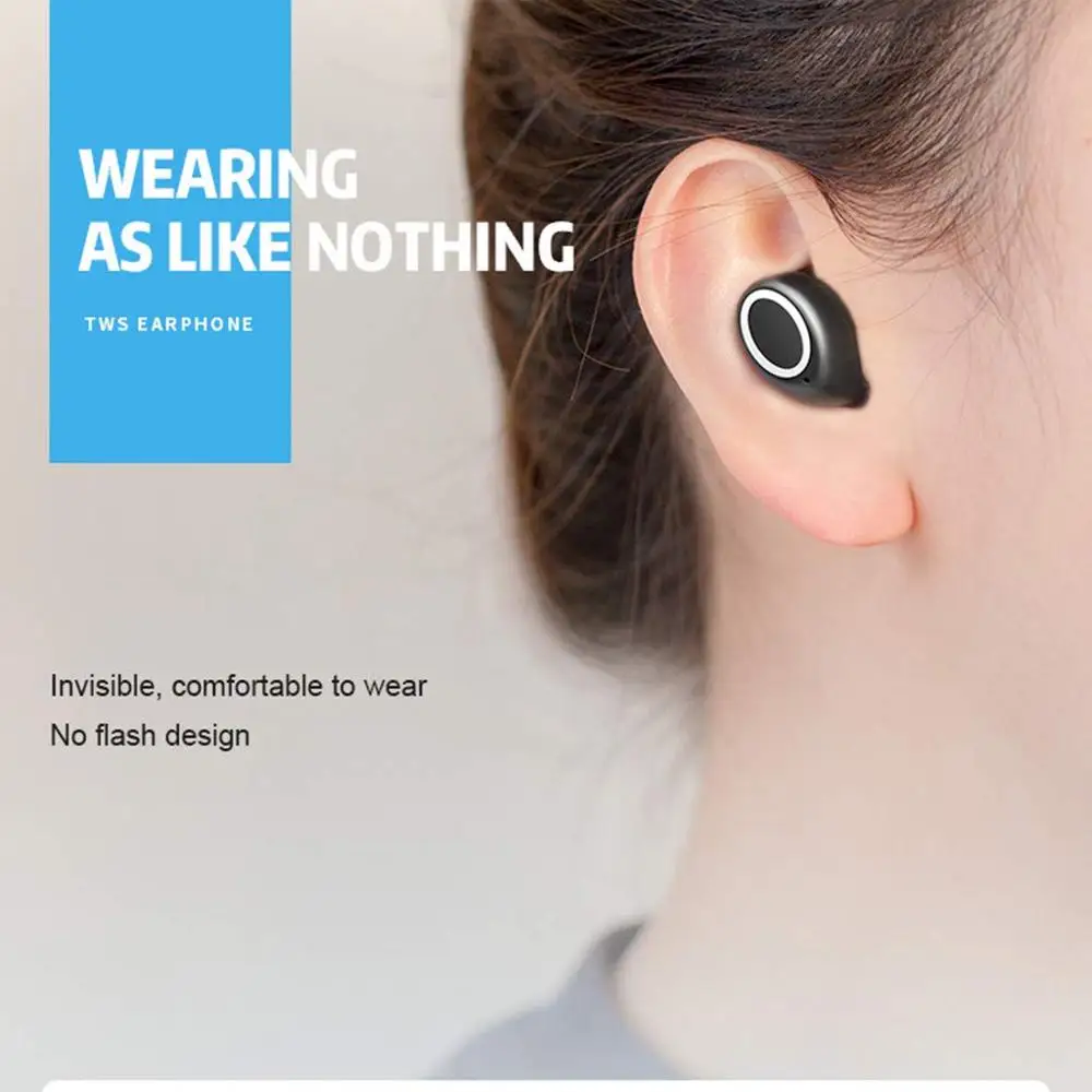 Fanshu Bluetooth 5 0 наушники вкладыши TWS с Беспроводной в ухо Беспроводные спортивные