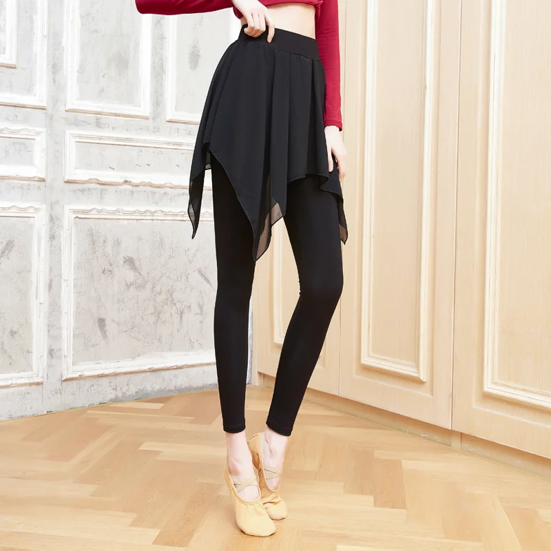 

Adult Black Belly Dance Modal Leggings Chiffon Pants Skirt Trousers Costume for Women Dancing Clothes Dancer Wear Clothing
