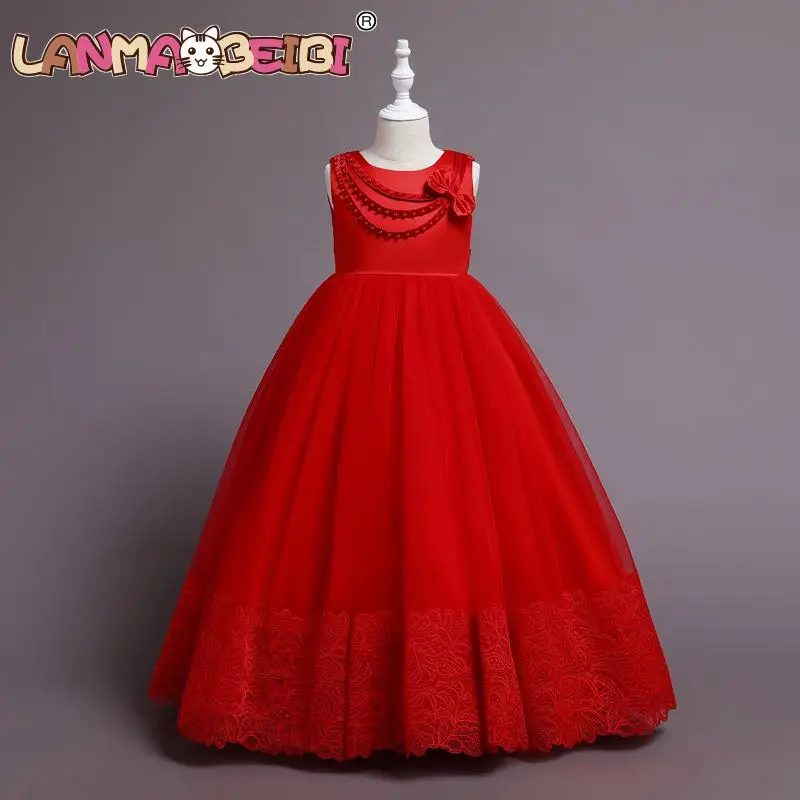 

kids clothes girls Tiener Meisjes Kinderkleding Party Elegante Prinses Lange Tulle Baby Meisjes Kids Clothing for girls