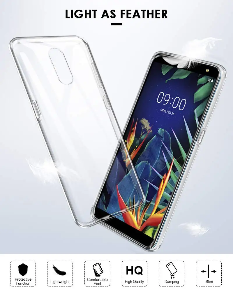 Прозрачный Мягкий ТПУ чехол для LG G8S ThinQ G7 G6 G4 Q6 Q8 Q7 K40 V40 V30 V20 X Power 3 K4 K3 K8 K10 2018/17 ультра