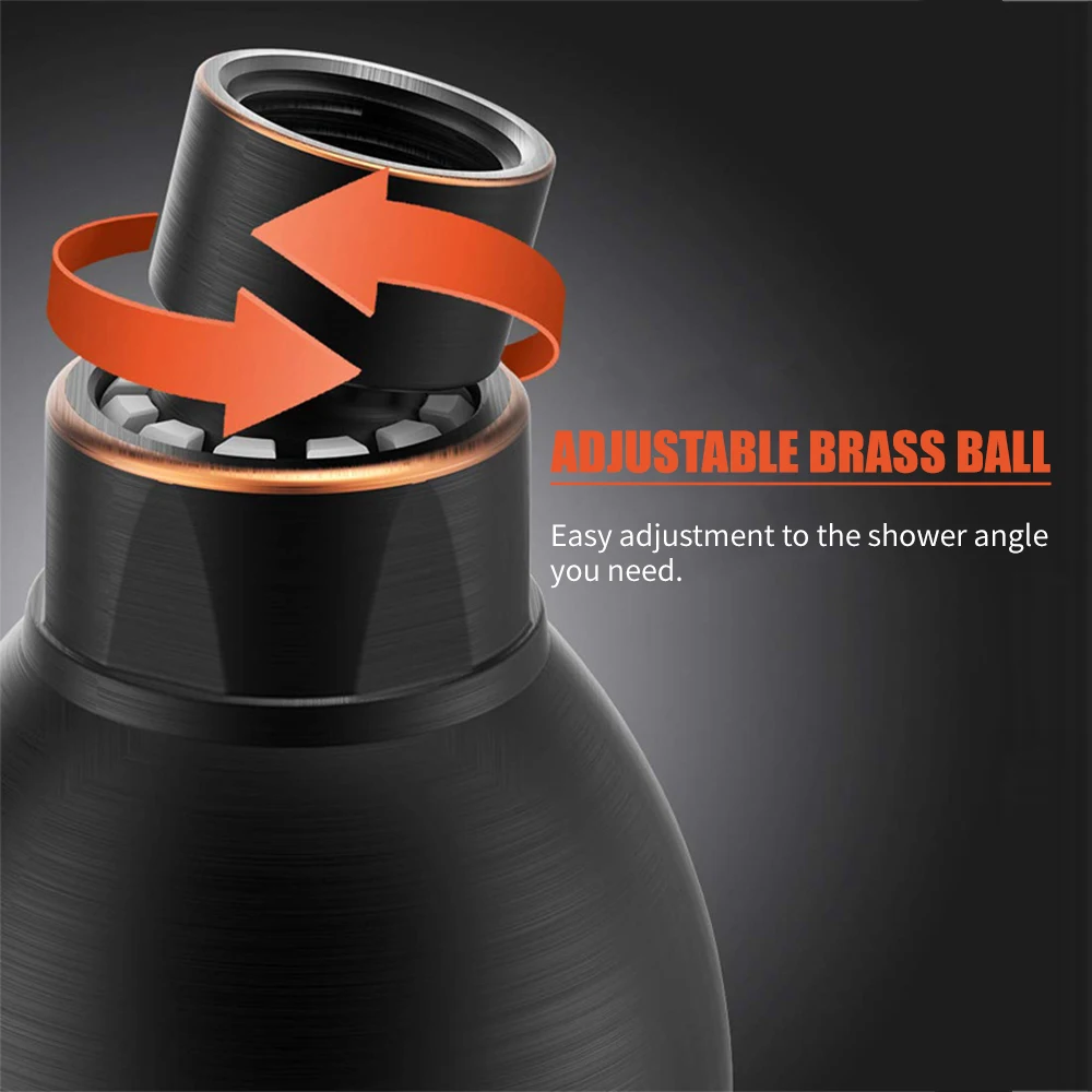 Насадка для душа высокого давления Регулируемая поворотная медная шаровая