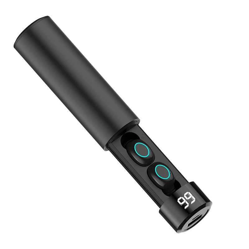 Lanyasir HBQ Q67 Tws Bluetooth наушники Версия 5,0 мини беспроводные наушники спортивные наушники гарнитура для всех мобильных телефонов audifono - Цвет: black