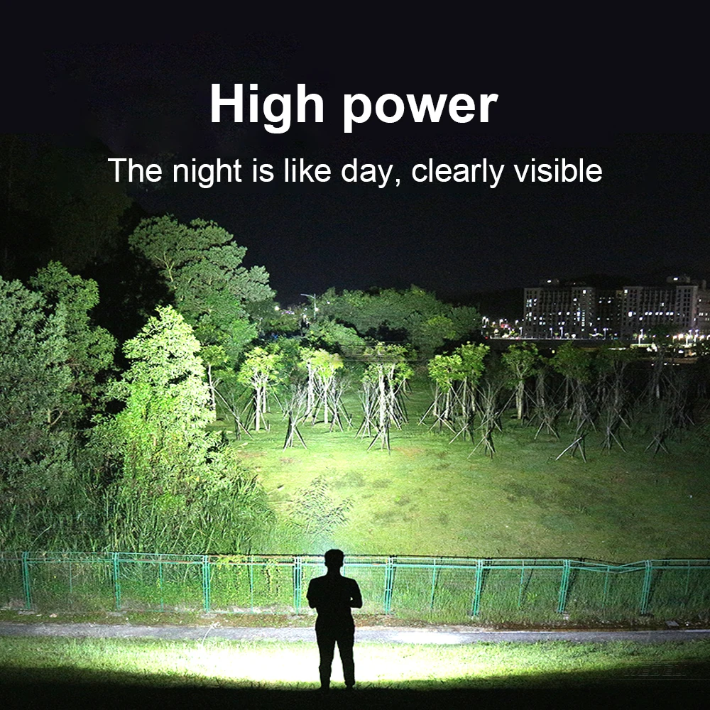 

xhp100 high power led flashlight 18650 or 26650 Rechargeable Type-C tactical flashlights torch camping lantern xhp90 light xhp70