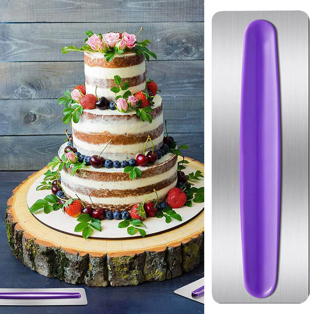 

1PCS Stainless Steel Cake Scraper Baking Spatula Cutters Butter Cream Polisher Pastry Baking Tool DIY Baking Decorating