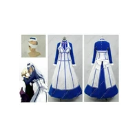 hot selling anime blue suit cosplay hannah anafeloz dress costume customization