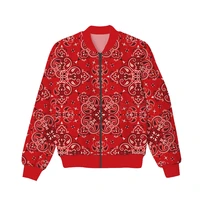 new fashion bandana graphic spring autumn winter hip hop casual brand 3d print paisley thin jacket polyester v8