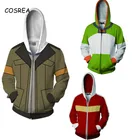 Укороченная Толстовка Voltron, спортивный Свитшот ShiroKeithhunkPidgeс длинным рукавом, кардиган, костюмы для косплея