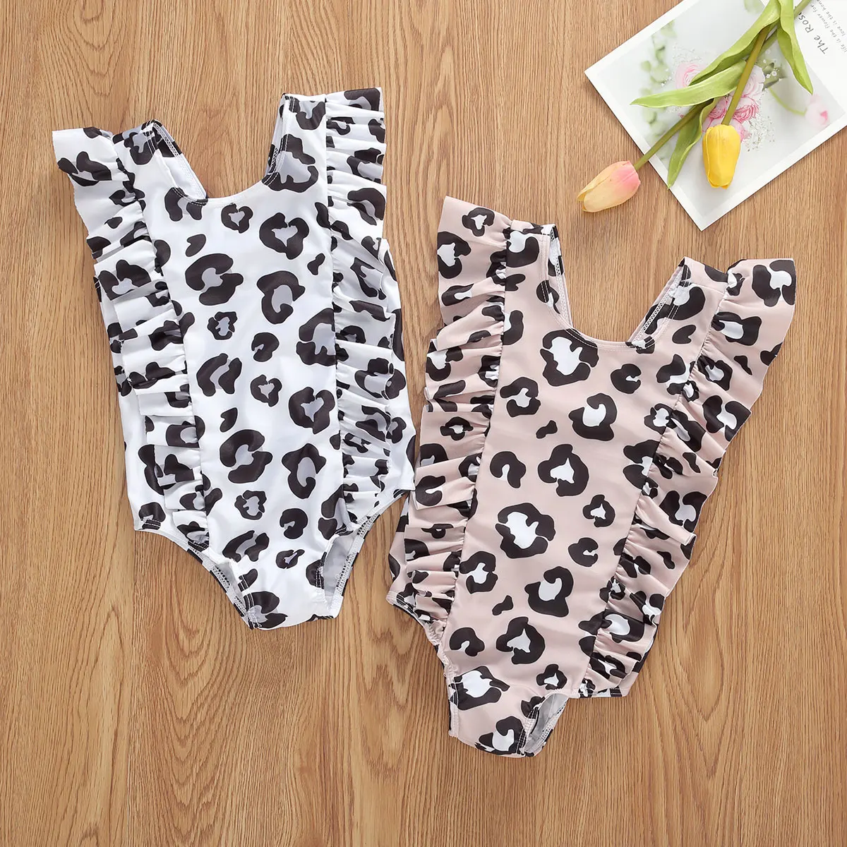

Baby Cute Leopard Print Romper Girl Swimwear Children Swimsuits Kids Swimming Infant Child Beachwear Popualr