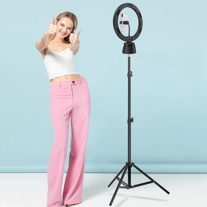 

Smart AI PTZ Personal Camera 360 Rotating Face Tracking Mobile Live Fill Light Mobile Phone Holder