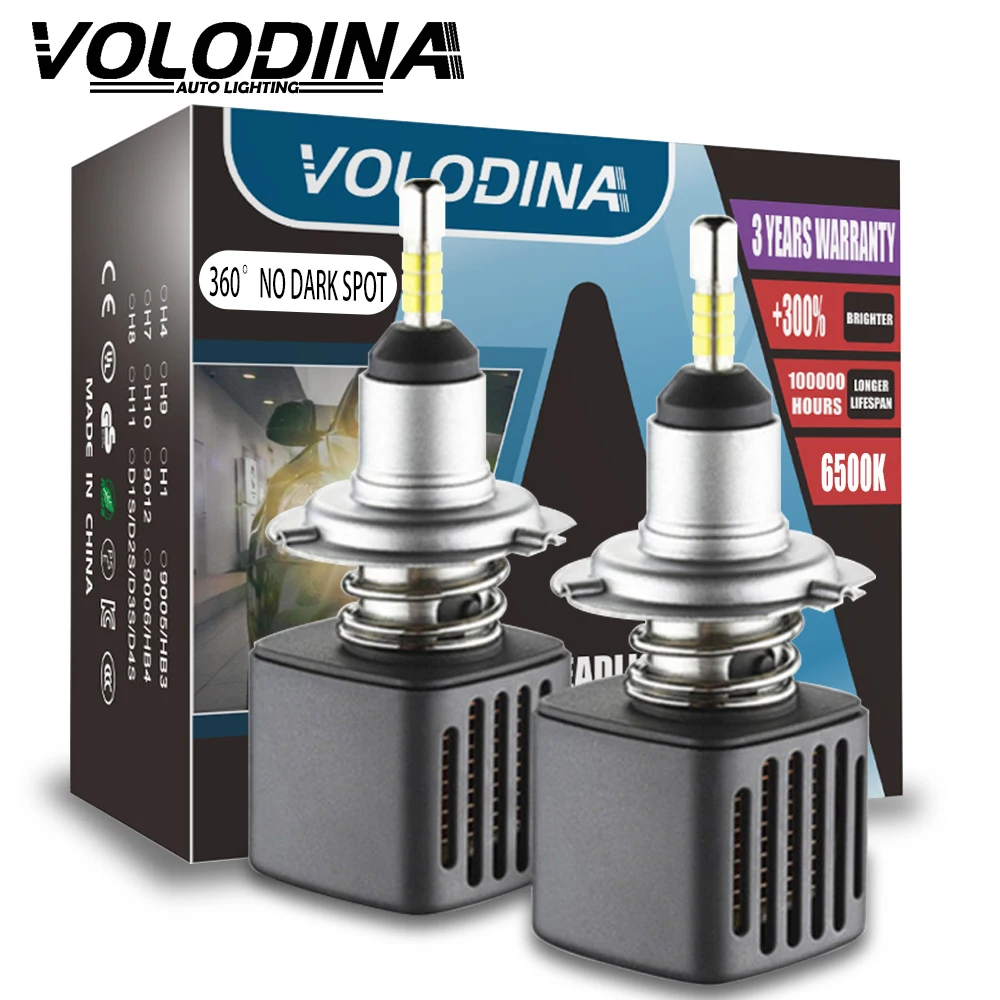 Автомобильные светодиодные лампы 4 фары с чипами SAMSUNG для головных фонарей H1 H9 H11