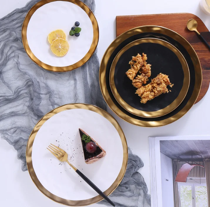 Европейский матовый эскиз Пномпень Керамическая Посуда Западная тарелка для