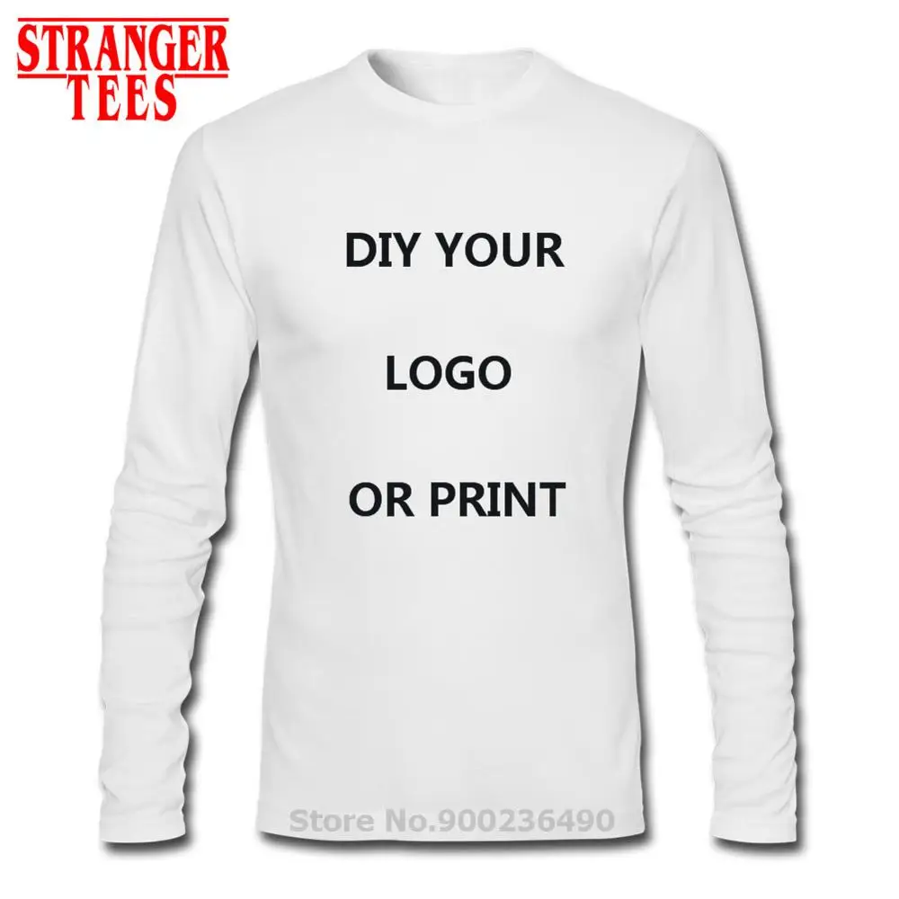 

2020 Your OWN Design Brand Logo/Picture Custom Men's DIY 100%Cotton Customized Print T shirt long sleeve Casual T-shirt tops Tee