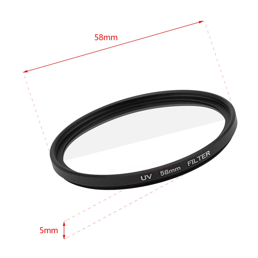 58mm УФ-фильтр для объектива камеры Canon/Nikon/Pentax SLR, водонепроницаемый УФ-фильтр 49 мм 52 мм 55 мм 58 мм 62 мм 67 мм 72 мм 77 мм 82 мм#5 - Цвет: 58mm