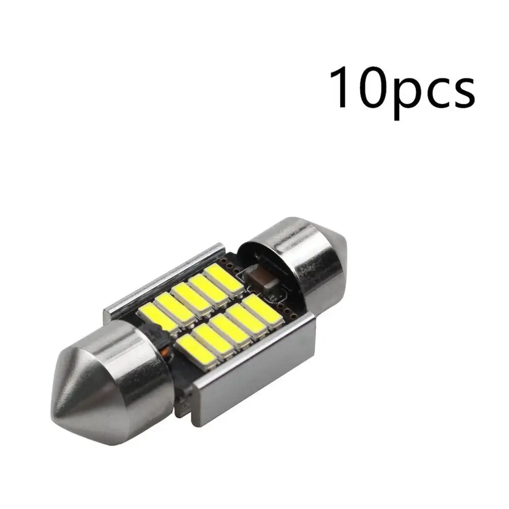 

10pcs/set DC 12V LED Reading Panel Adapters SMD 5050 White Car Interior Dome Light plug & play Car Interior lights