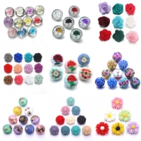 10pcslot colourful 18mm snap buttons jewelry handmade ginger charm fit 18mm 20mm snap bracelet bangle button jewelry