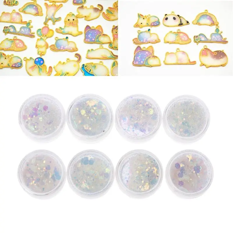 

8Pcs UV Color Change Mica Powder Sunlight Reactive Glitter Resin Jewelry Making