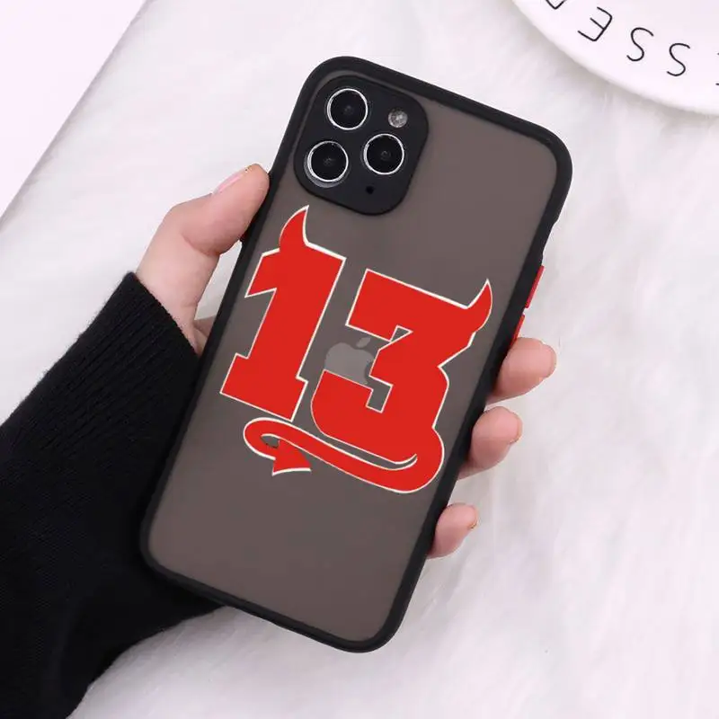 

Number 13 Lucky Multi Silicone Phone Cases Matte Transparent for iPhone 7 8 11 12 s mini pro X XS XR MAX Plus cover funda
