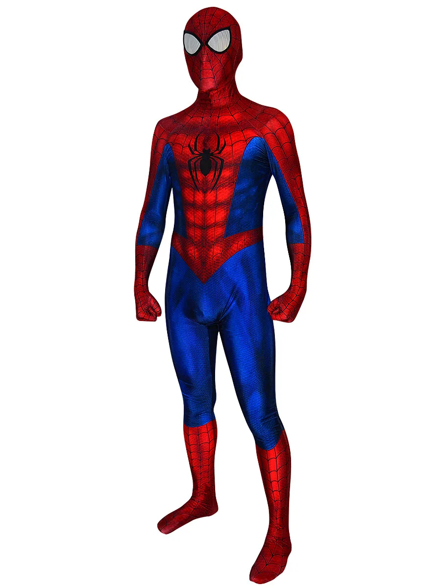 

Classis red and blue sipder costume halloween cosplay zentai suit 3D print spider suit for adult/kids