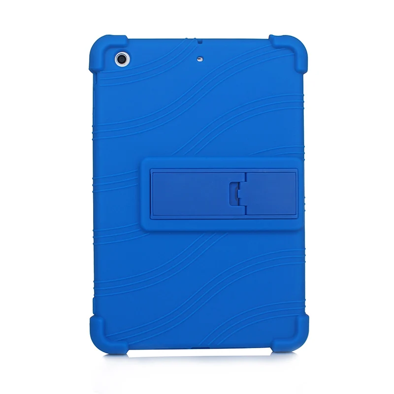 Синий SZOXBY для Apple Ipad Mini 1 2 3 7,9 дюймов силиконовый чехол для планшетных ПК анти-осенний Корпус кронштейн Hockproof ударопрочный Стенд мягкий чехол - Цвет: Синий