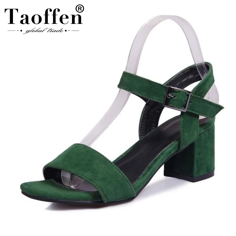 Женские вечерние сандалии с пряжкой Taoffen повседневные пляжные размеров 33 43 для