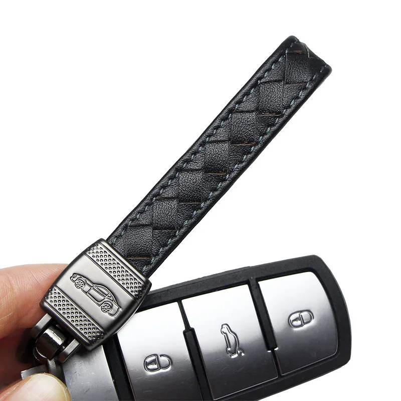 Кожаный тканый автомобильный брелок креативный подарок для Skoda Volvo Jeep Alfo Romeo Nissan