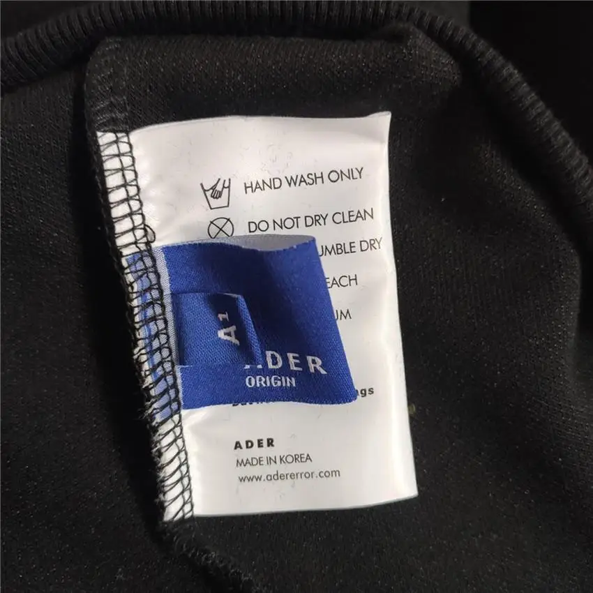 

ADER ERROR Sweatshirts 20FW Men Women Embroidery Adererror Hoodie High Quality Cotton Ader Hoodies Back Z-stitch