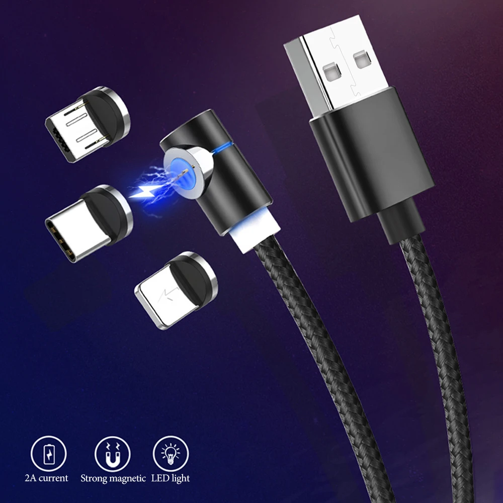 Магнитный usb кабель для зарядки для iPhone, быстрая зарядка, кабель для Android, Магнитный провод для samsung, Micro usb type C, кабель для зарядки, шнур для передачи данных