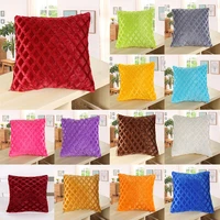 1pc soft velvet cushion cover decorative pillow cases throw pillowcase solid color plush home decor sofa pillow covers 4343cm