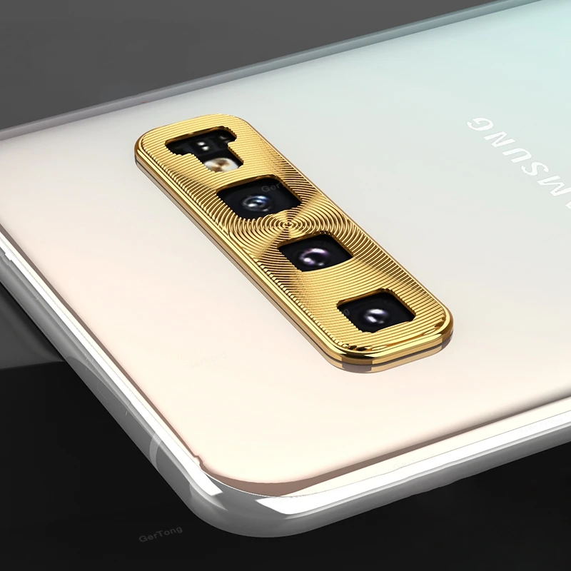 Защитная крышка для объектива камеры для samsung Galaxy S10 Plus S10e кольцо покрытие алюминия чехол для камеры samsung S 10 S10 e - Цвет: Gold