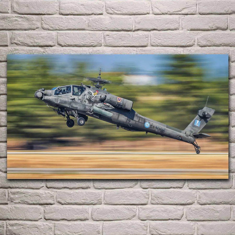 Военный фанат вертолет Боинг Апачи Ач 64 художественное оформление гостиной