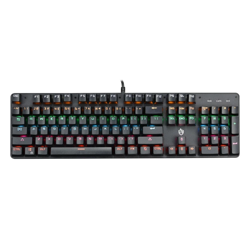 

2021 New USB Wired Gaming Keyboard 104 Key Colorful LED Backlit Mechanical Keyboad
